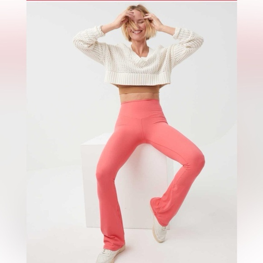 Aerie Pink Flare Pants